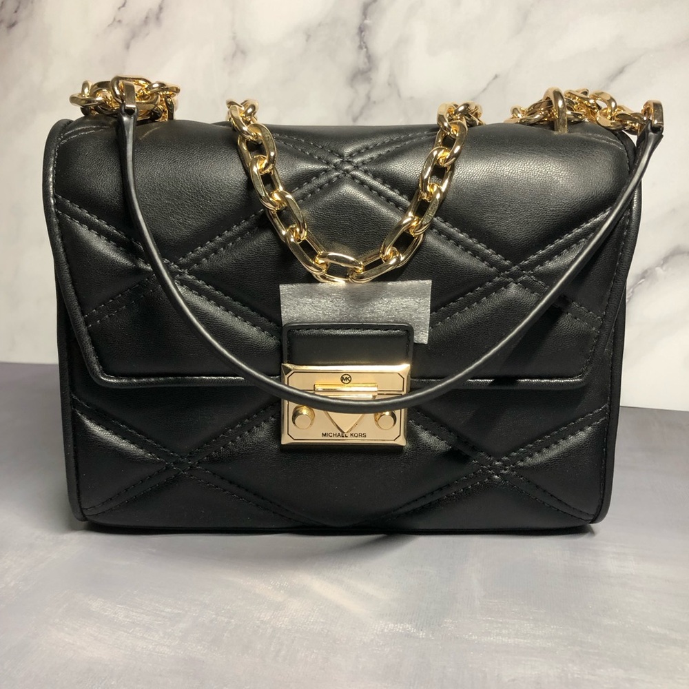 Michael Kors Serena Small Quilted Faux Leather Crossbody Bag - Picture 4 of 7
